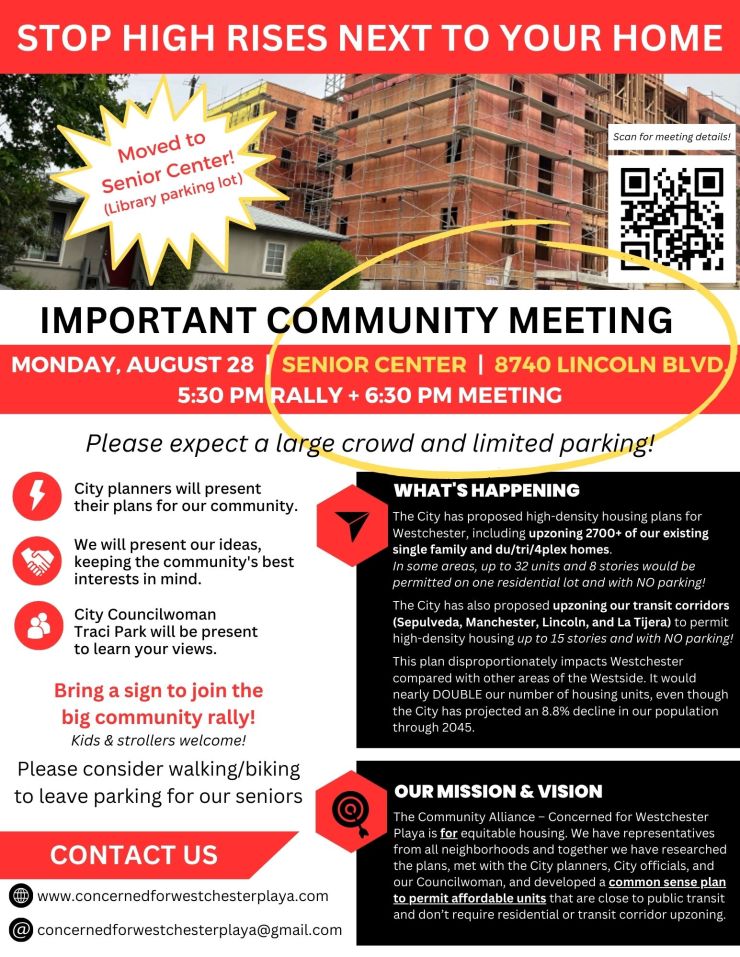 New Location For Community Meeting On 8/28
